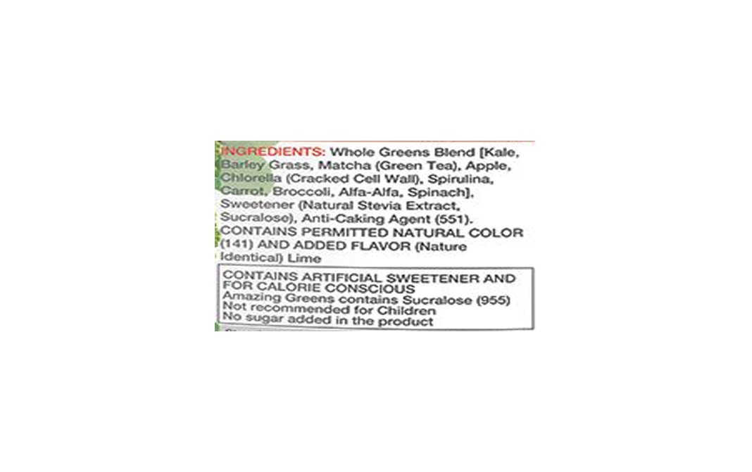Vitrovea Whole Greens Powdered Mix Lime Flavor   Plastic Bottle  300 grams